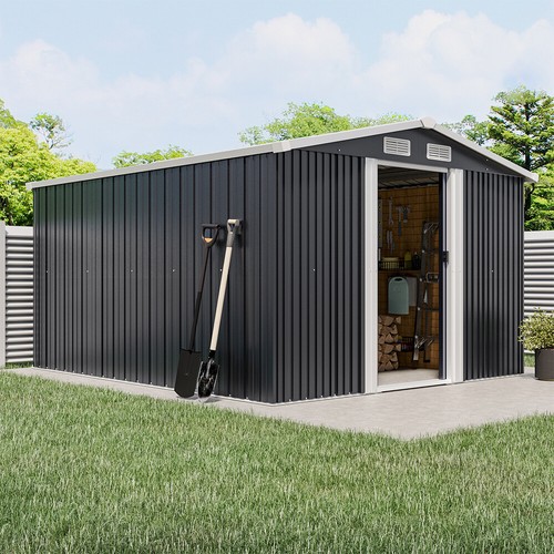 Galvanised steel garden - garden, shed