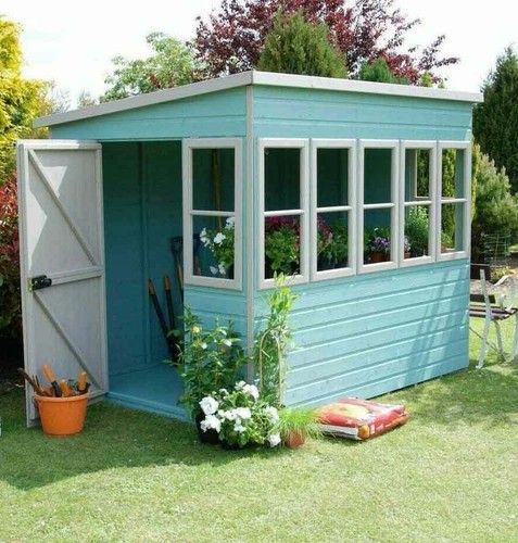 8x6 garden shed sun pent - sun,