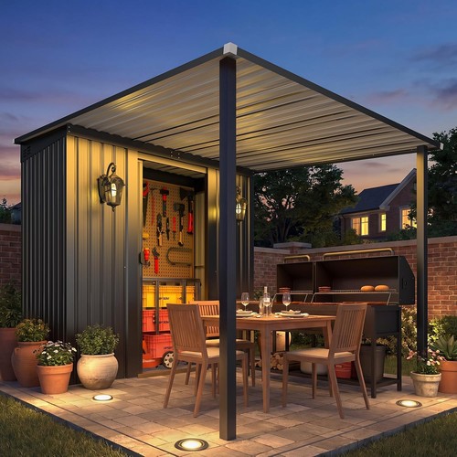 Metal lean to shed - 2-in-1,