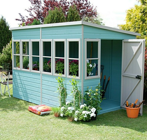 10x10 garden potting shed pent - 10x10,